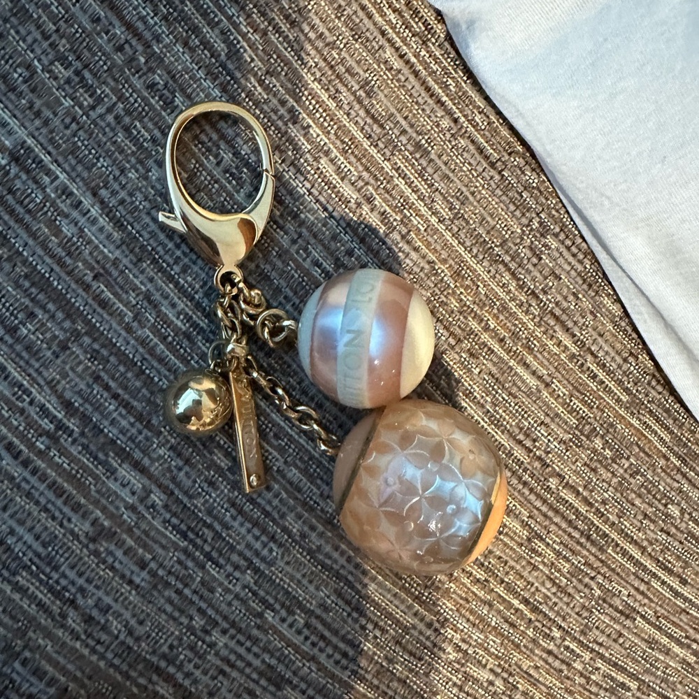 Louis Vuitton Bijoux Sac Mini Lin Croisette Bag charm key chain 💯 authentic - Picture 6 of 8